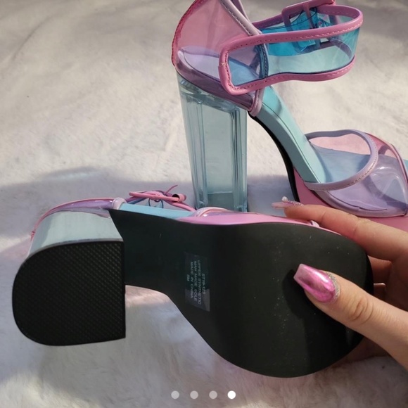 SUGAR THRILLZ Unicorn Sprinkles PVC Heels from Dolls kill - Picture 4 of 4
